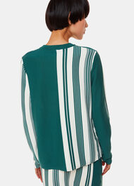 Vertical Stripe Crew Neck Knit
