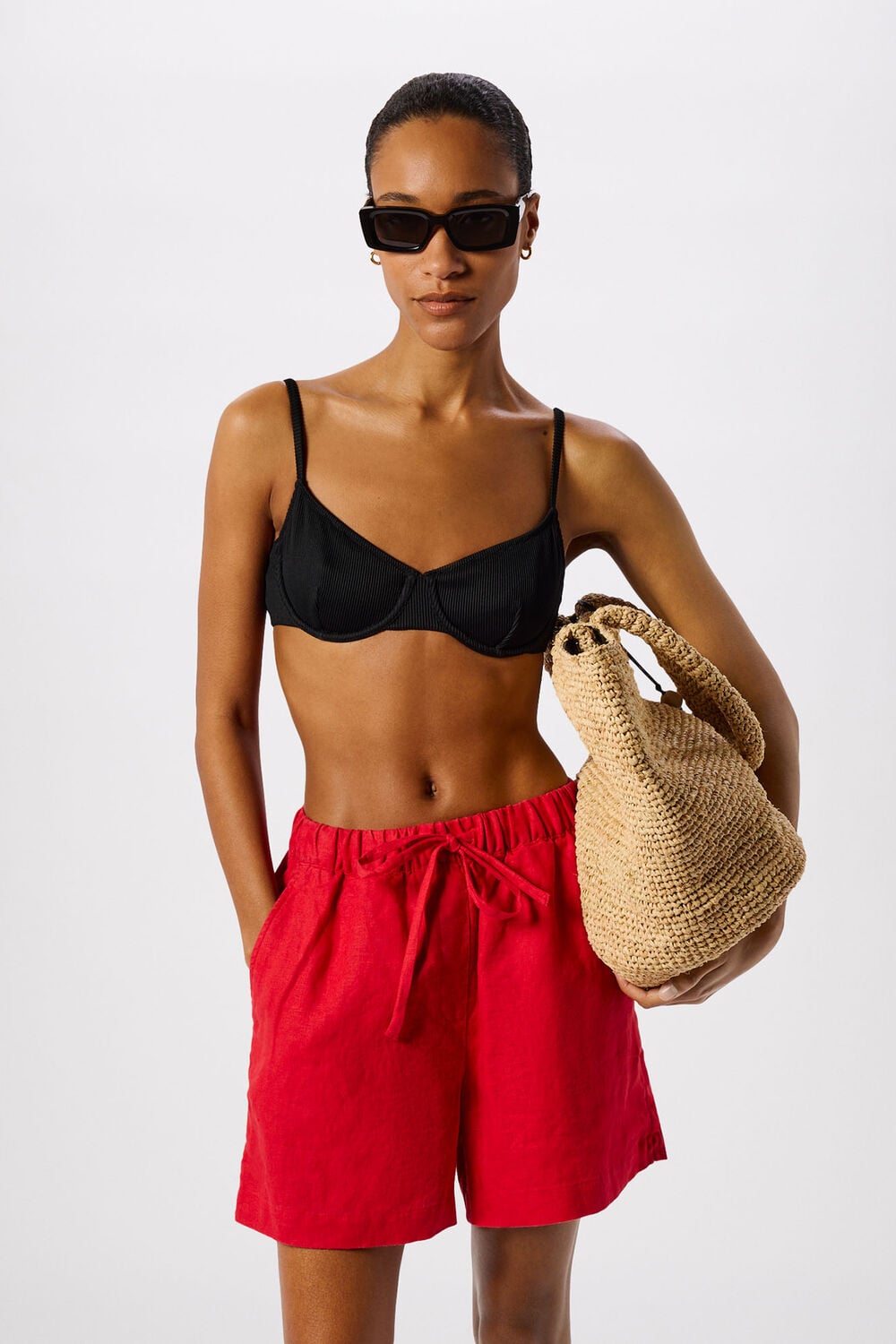Ribbed Underwire Bikini Top