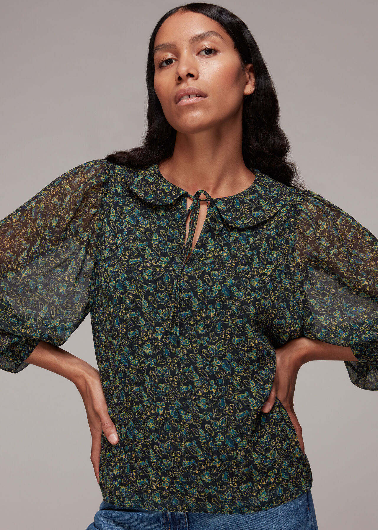 Stitched Floral Amoura Top