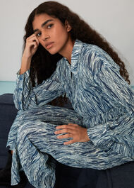 Marble Stripe Plisse Trousers