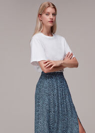 Contrast Leopard Skirt