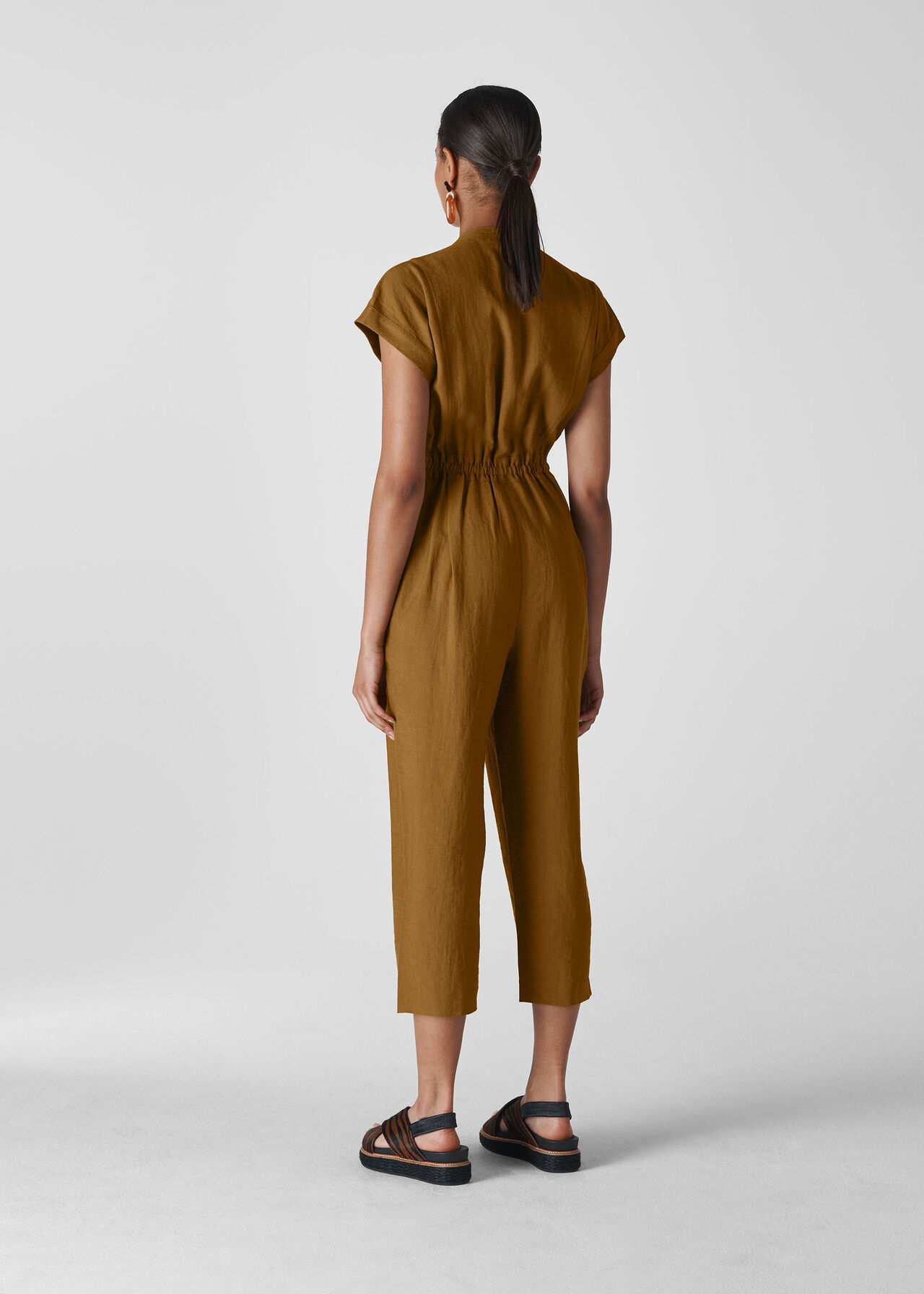 Fabiana Tie Detail Jumpsuit Olive