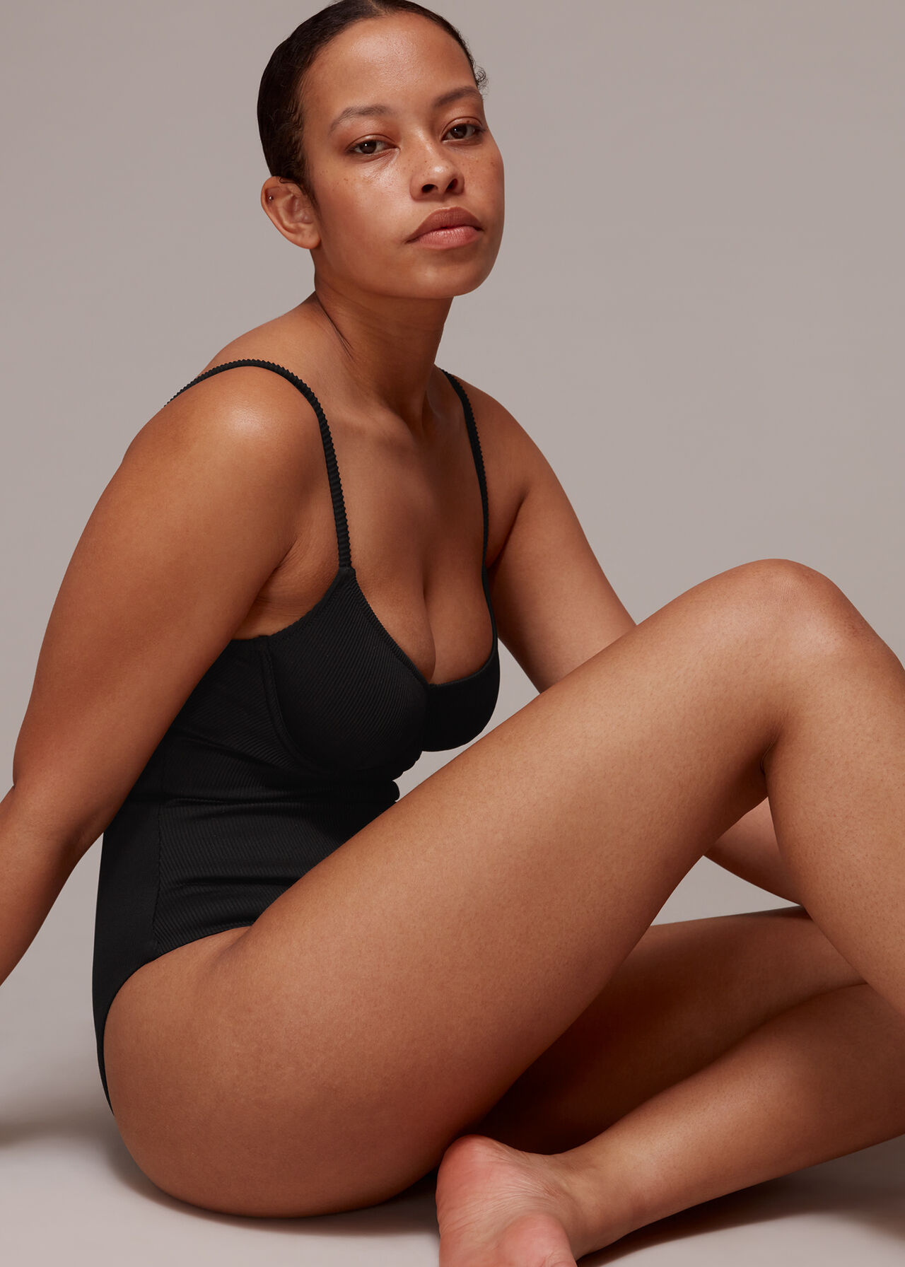 Ribbed Underwire Swimsuit