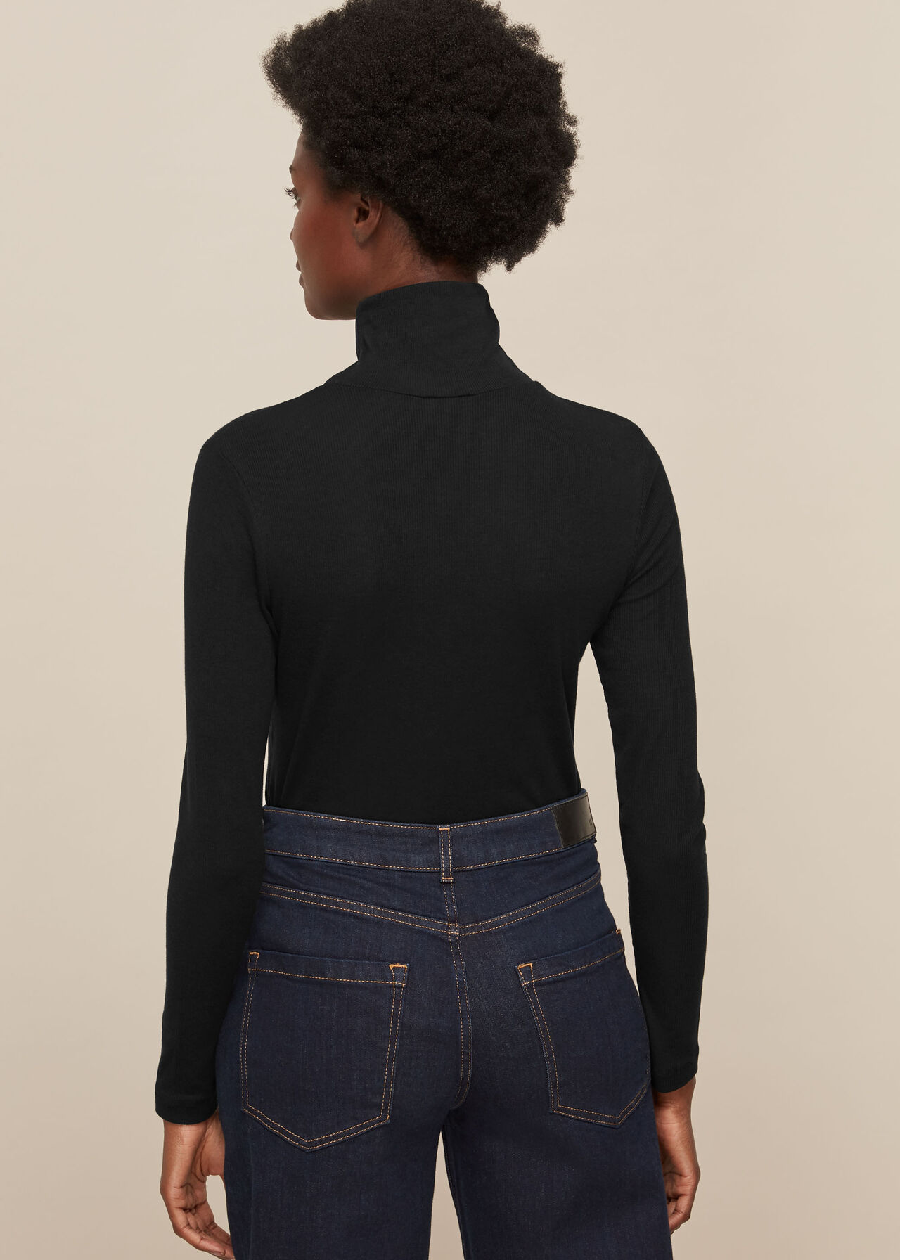 Essential Polo Neck Black