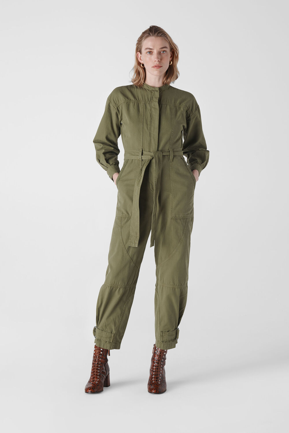 Julianna Utility Jumpsuit Khaki