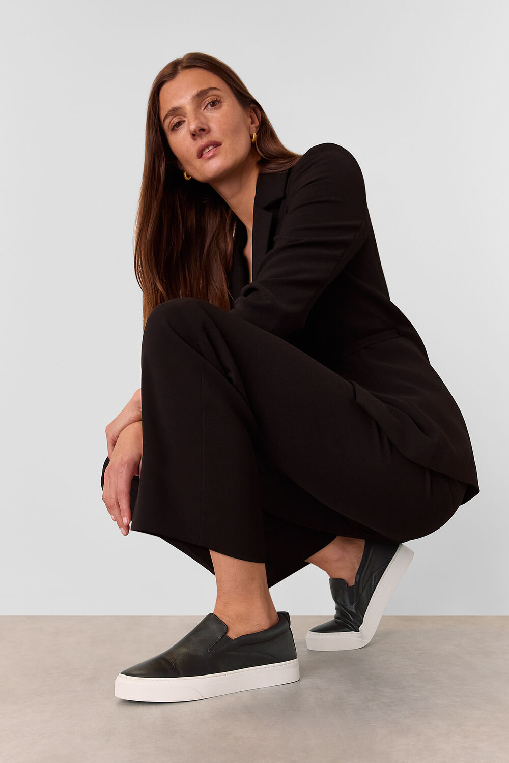 Black Kinsley Slip On Trainer