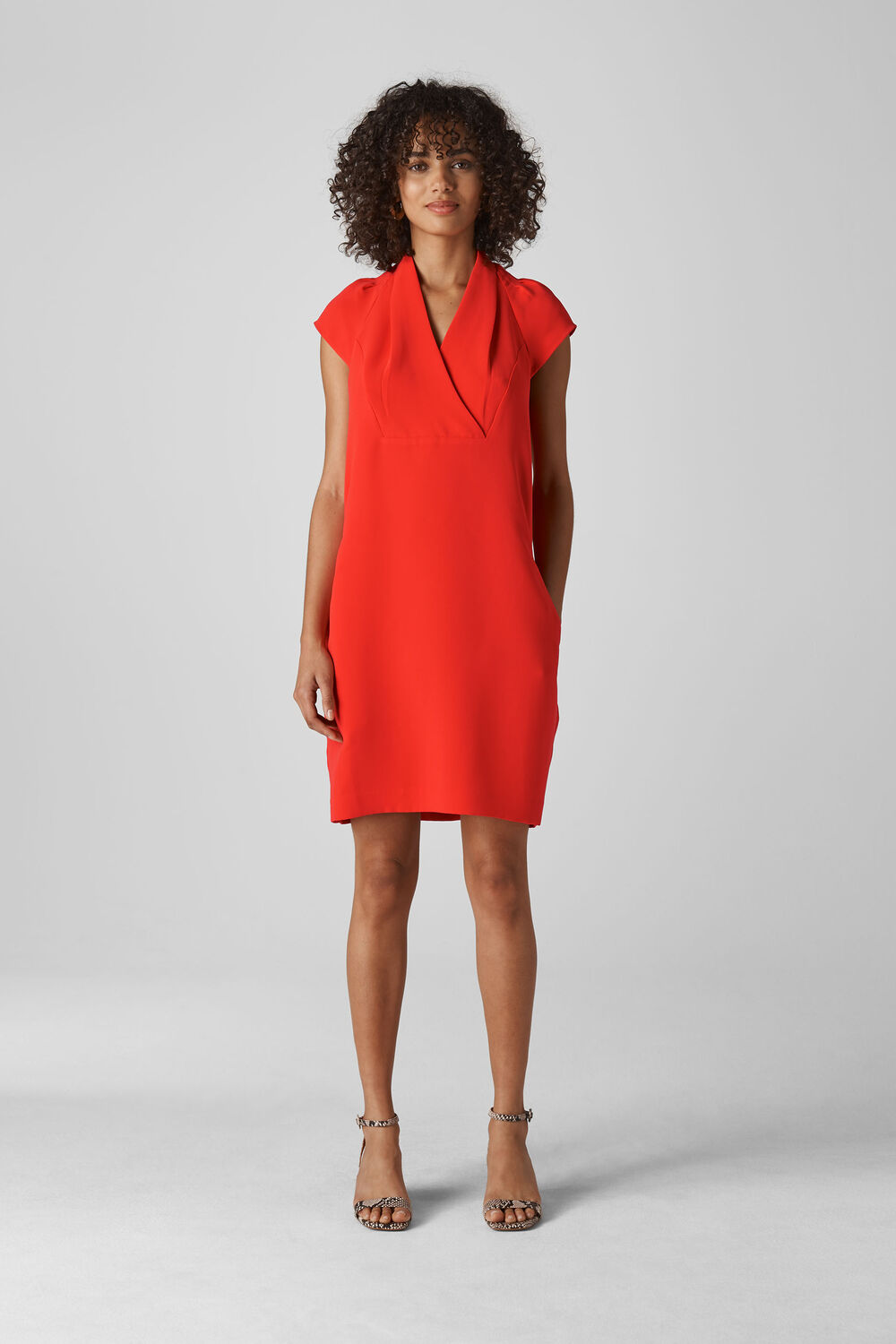 Sabina V Neck Dress Flame