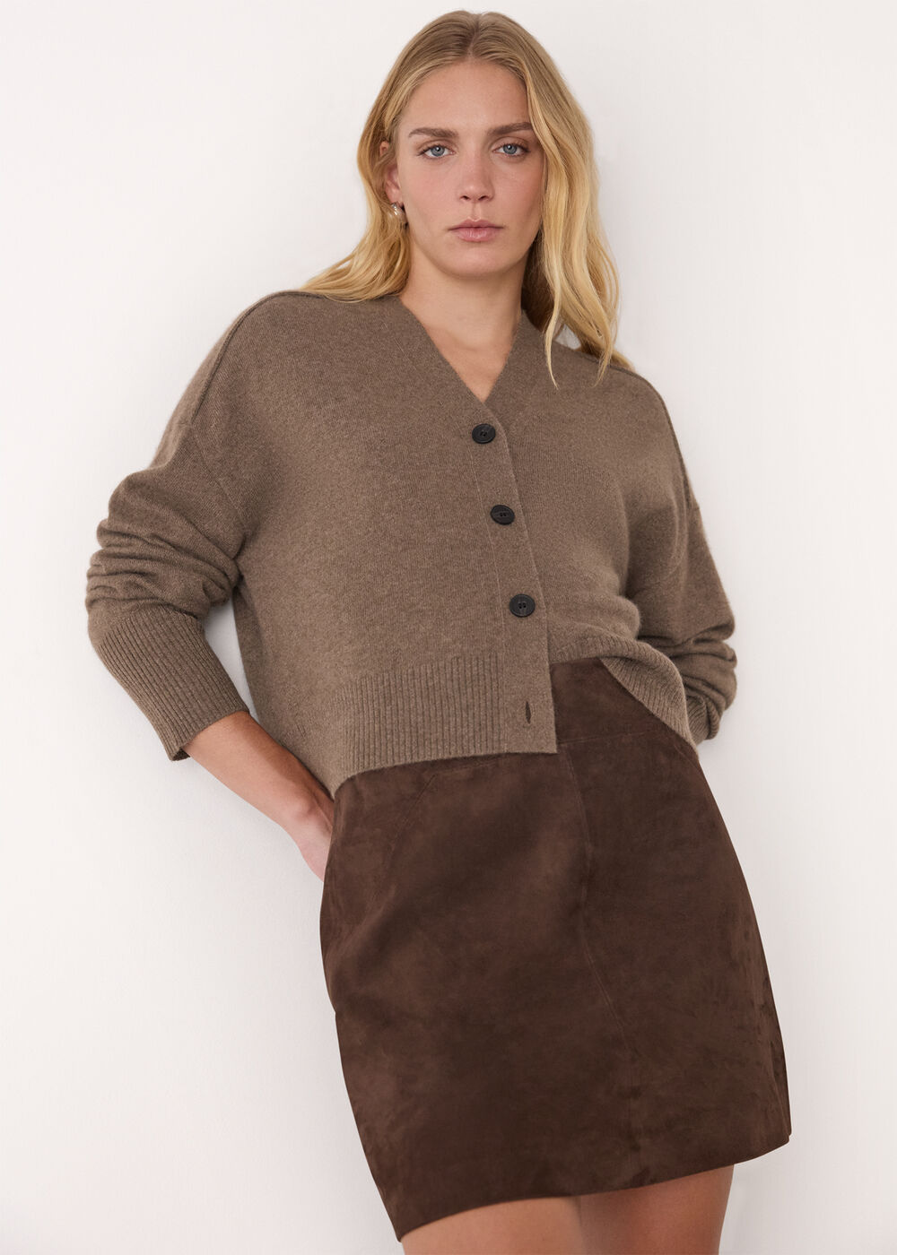Cashmere Button Cardigan