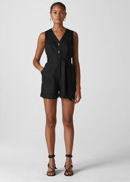 Linen Button Playsuit