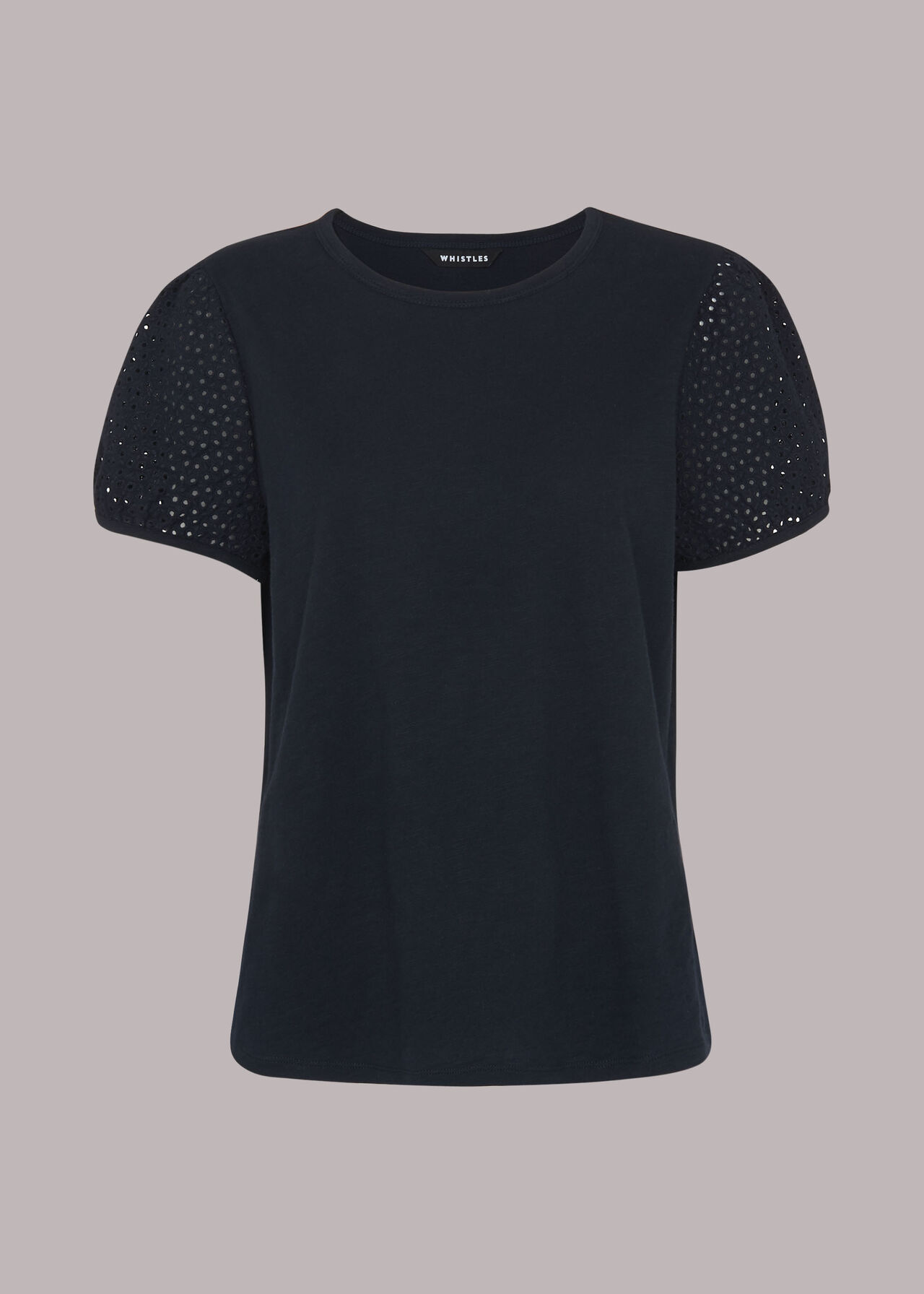 Broderie Puff Sleeve T-Shirt