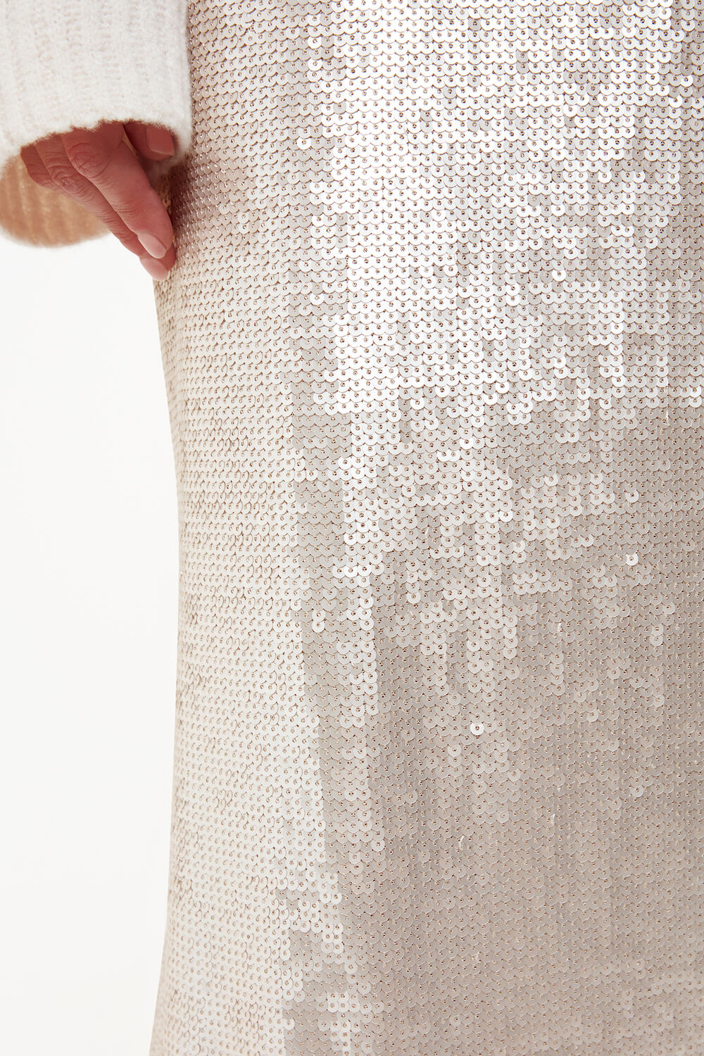 Petite Sequin Midi Skirt