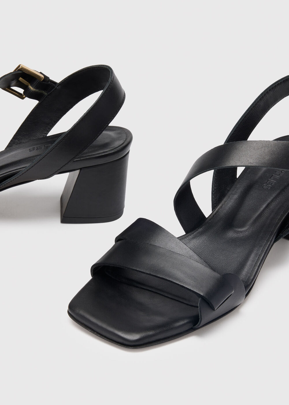 Block Heel Buckle Sandal