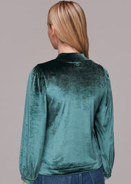 High Neck Velvet Top