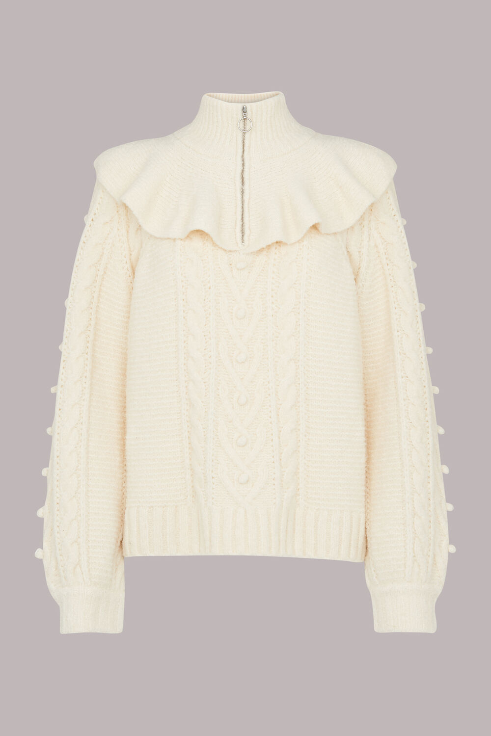 Electra Zip Frill Cable Knit