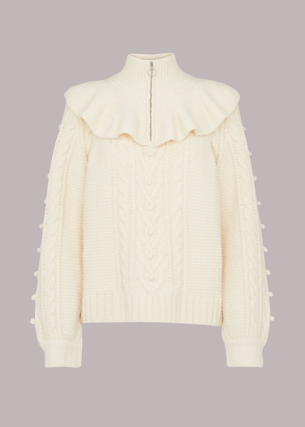 Electra Zip Frill Cable Knit