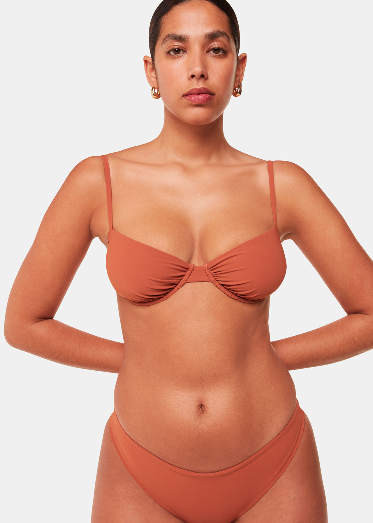 The Longing Ruched Underwired Bikini Top