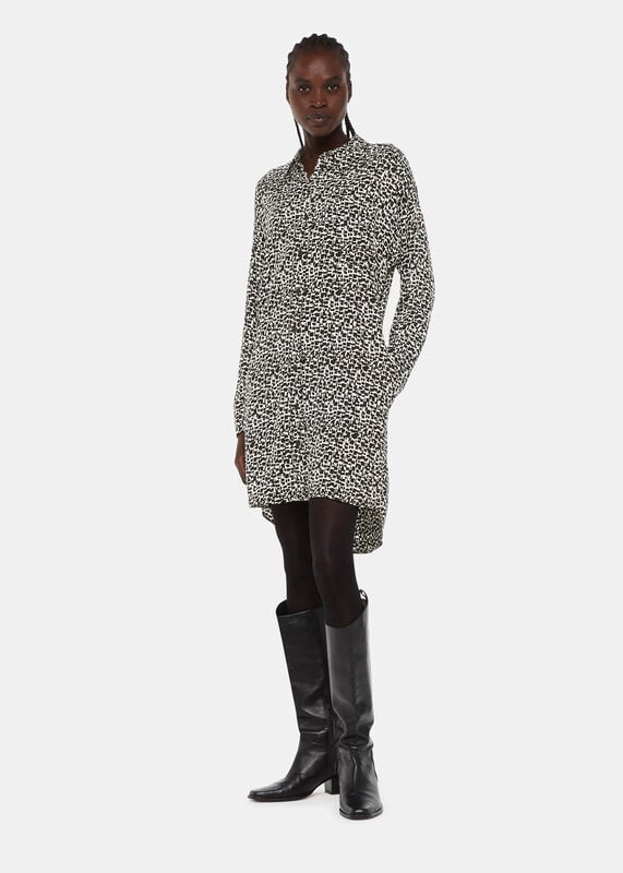 Black Helena Fuzzy Squares Dress