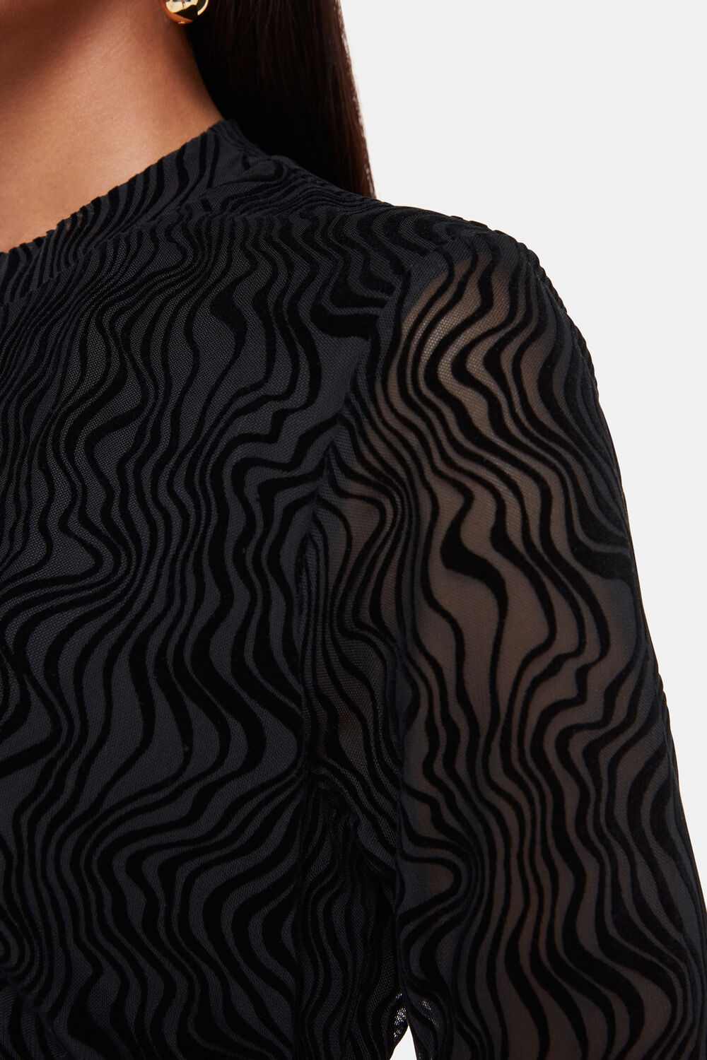 Squiggle Mesh Dress