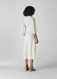 Catalina Check Wrap Dress White/Multi