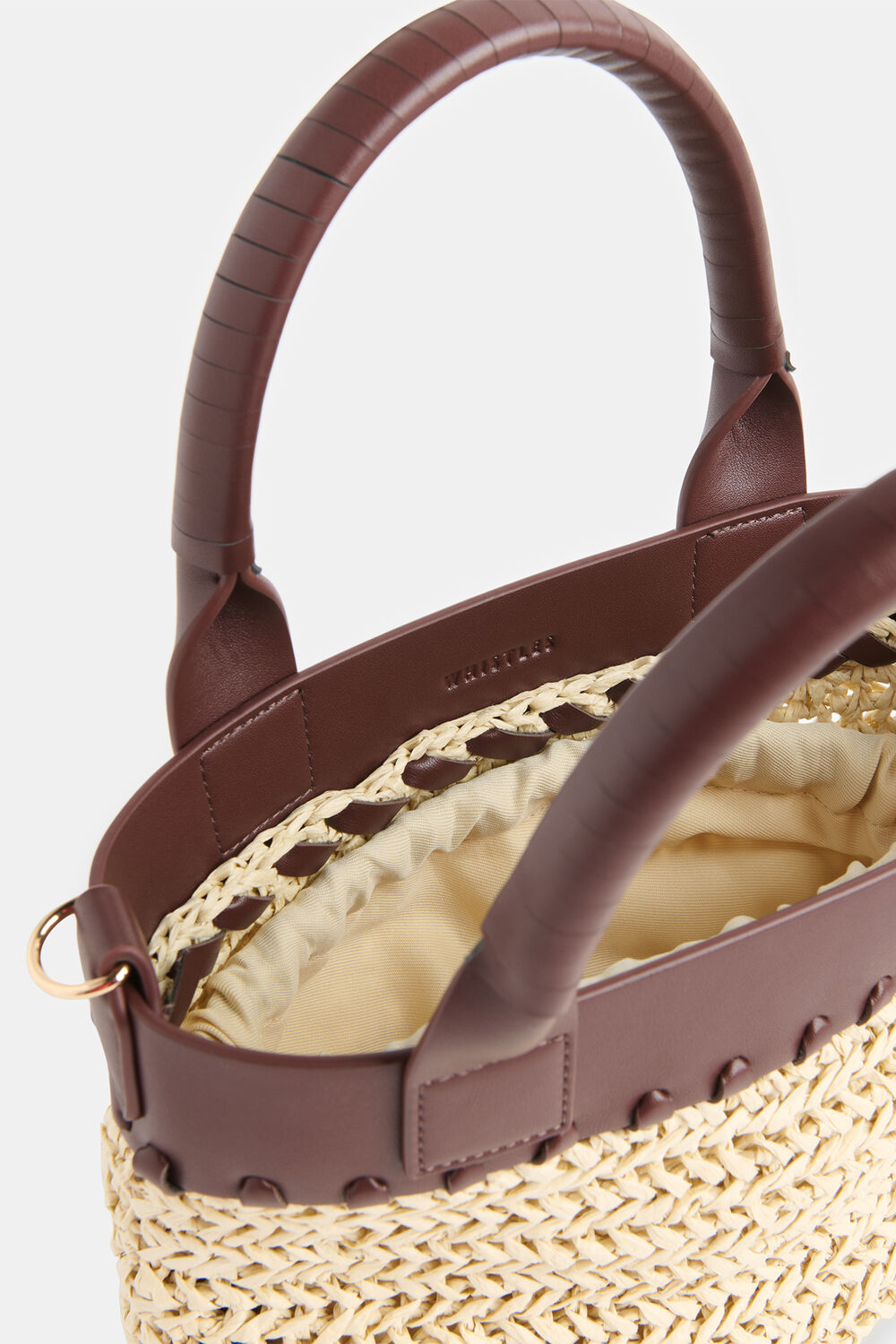 May Collar Straw Crossbody Bag