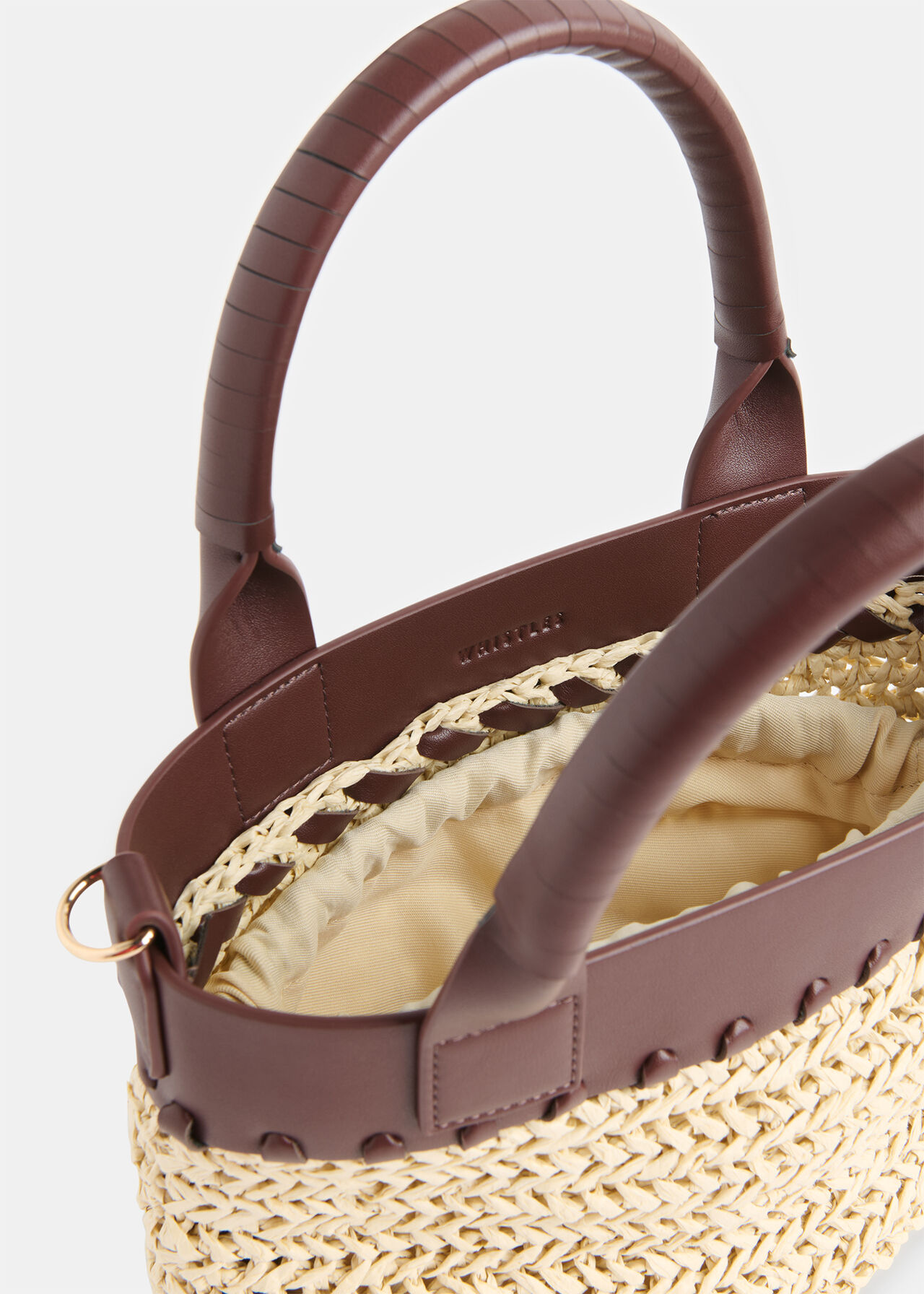 May Collar Straw Crossbody Bag