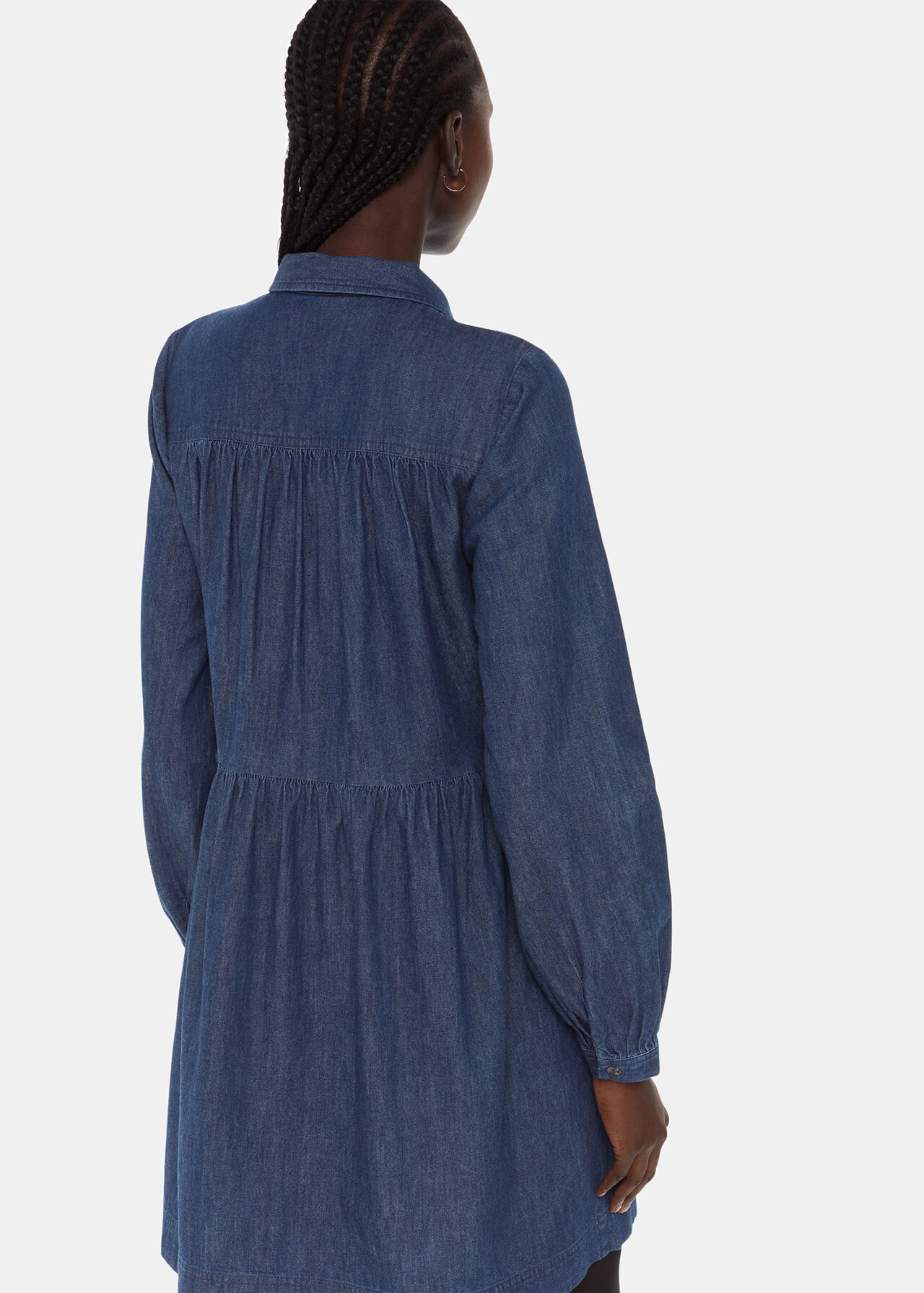 Dark Denim Winnie Chambray Denim Dress | WHISTLES