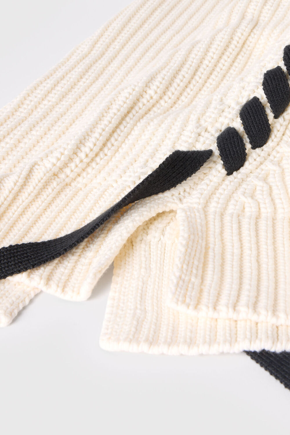Ivory Lacing detail Crew Jumper