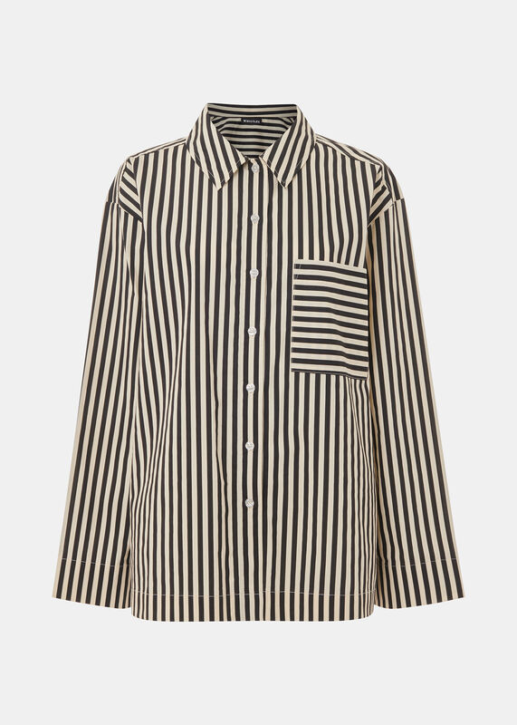 Cotton Stripe Pyjama Shirt