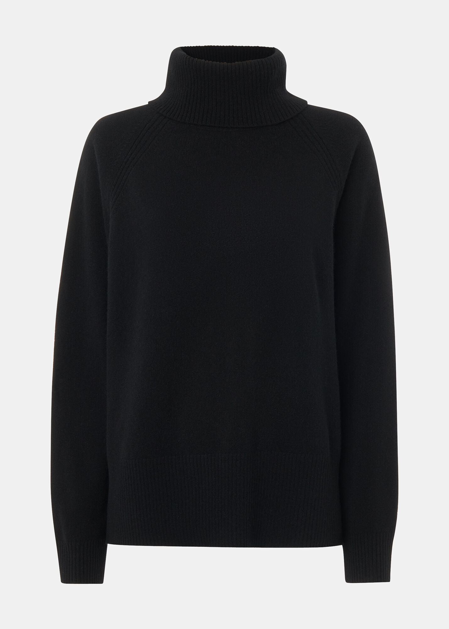 Black Cashmere Roll Neck Jumper Whistles