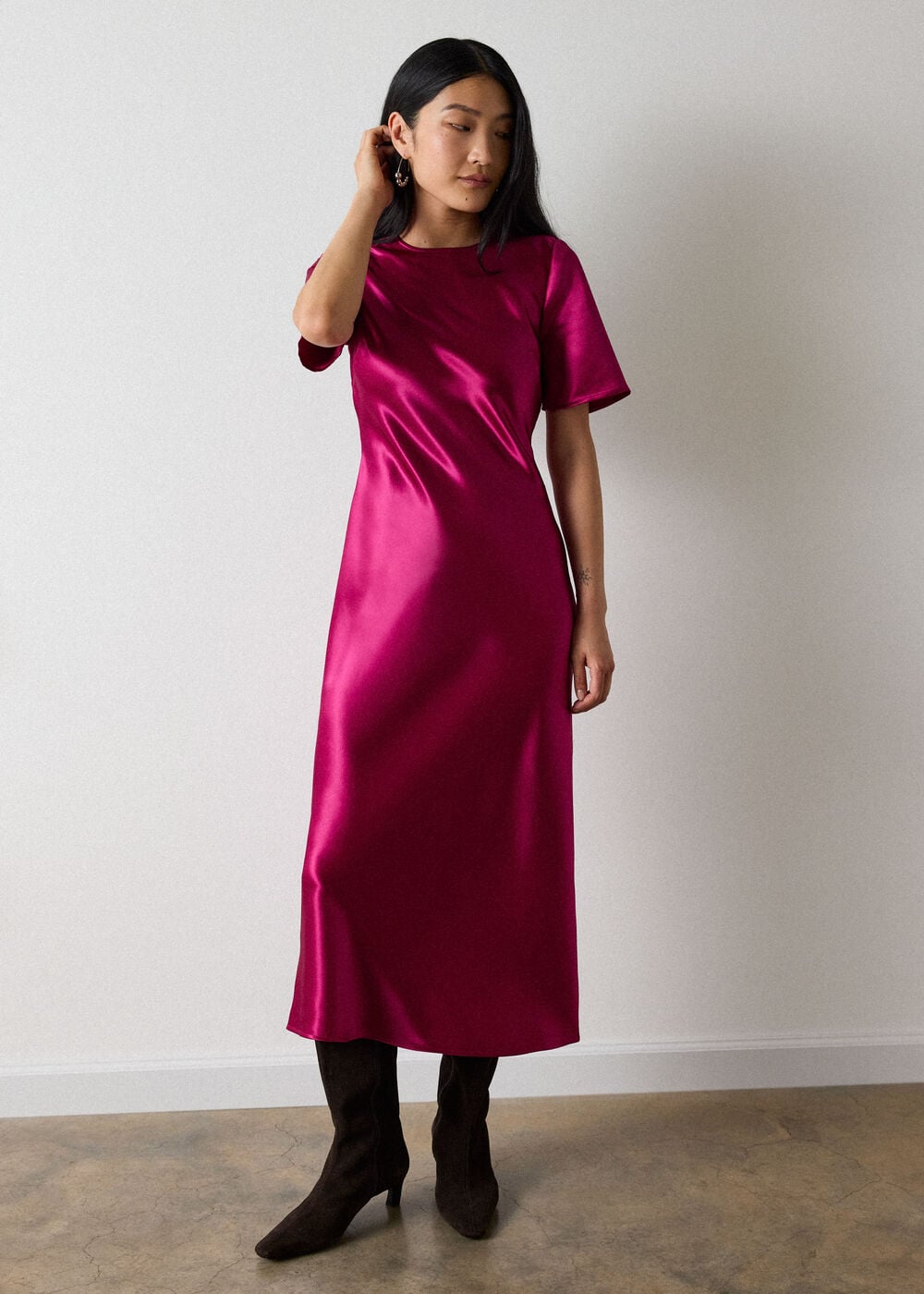 Avery Satin Twist Dress