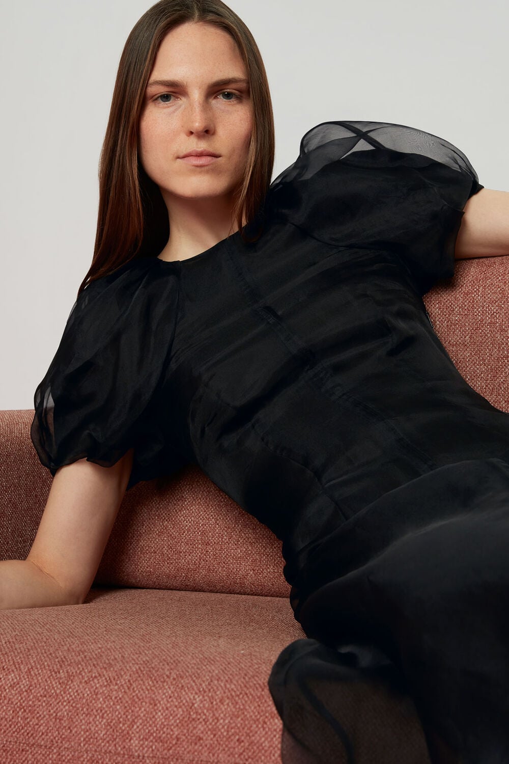 Organza Puff Sleeve Dress