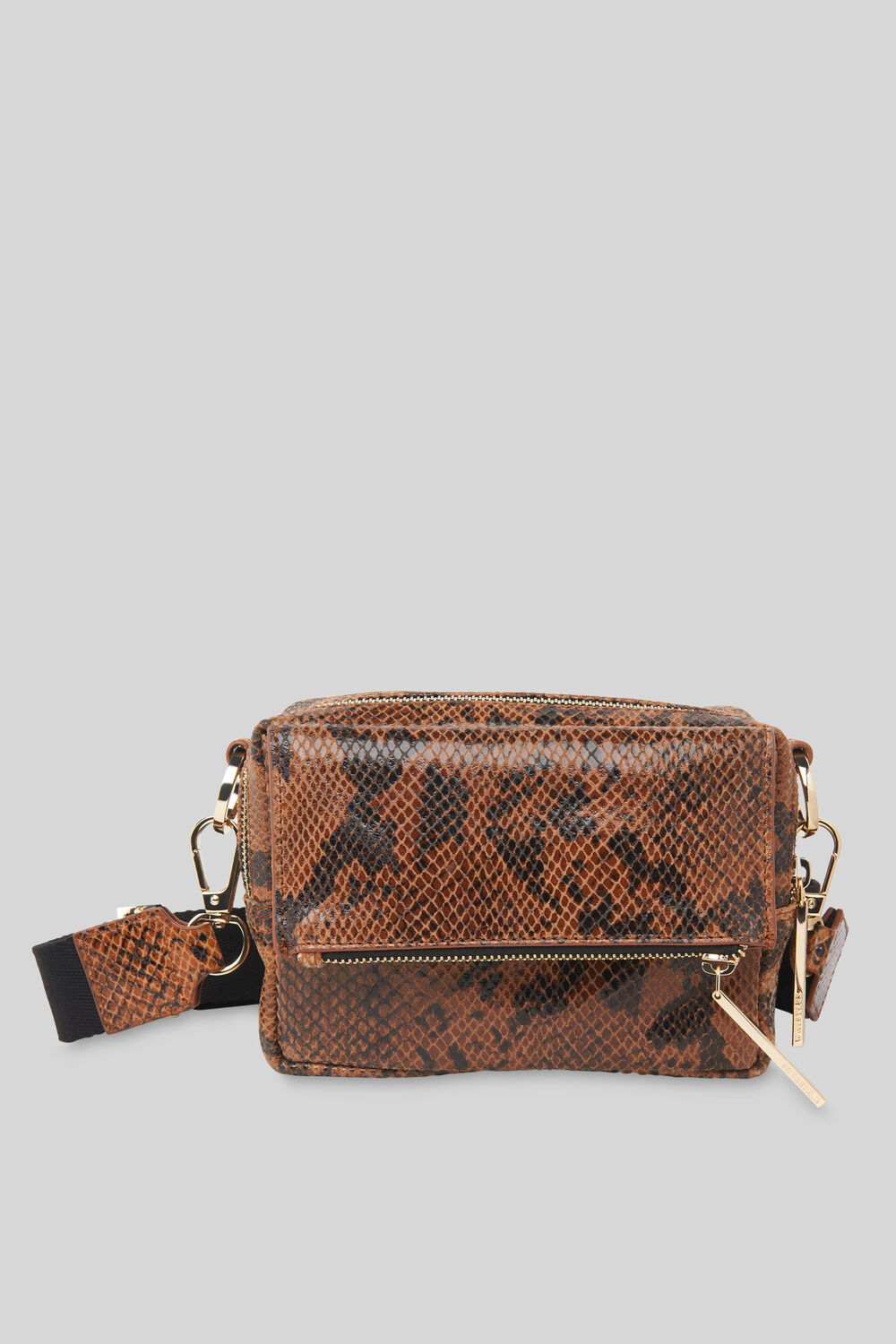 Bibi Snake Crossbody Bag Tan