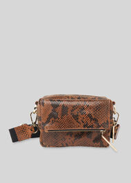 Bibi Snake Crossbody Bag Tan