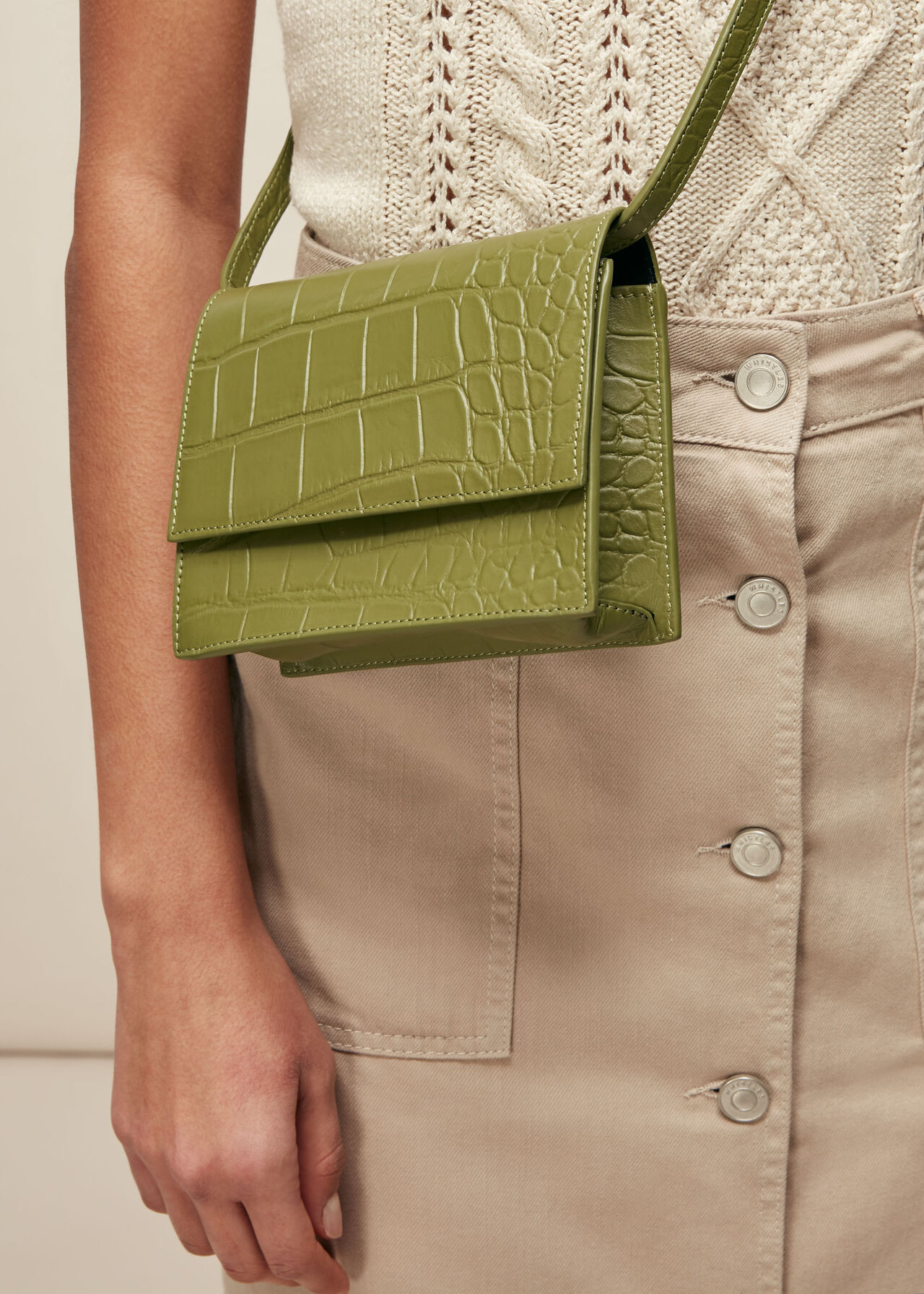 Suri Mini Croc Crossbody