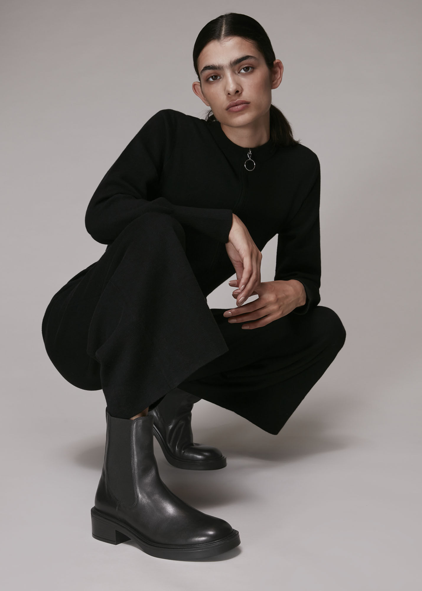 Black Rue Elasticated Chelsea Boot WHISTLES