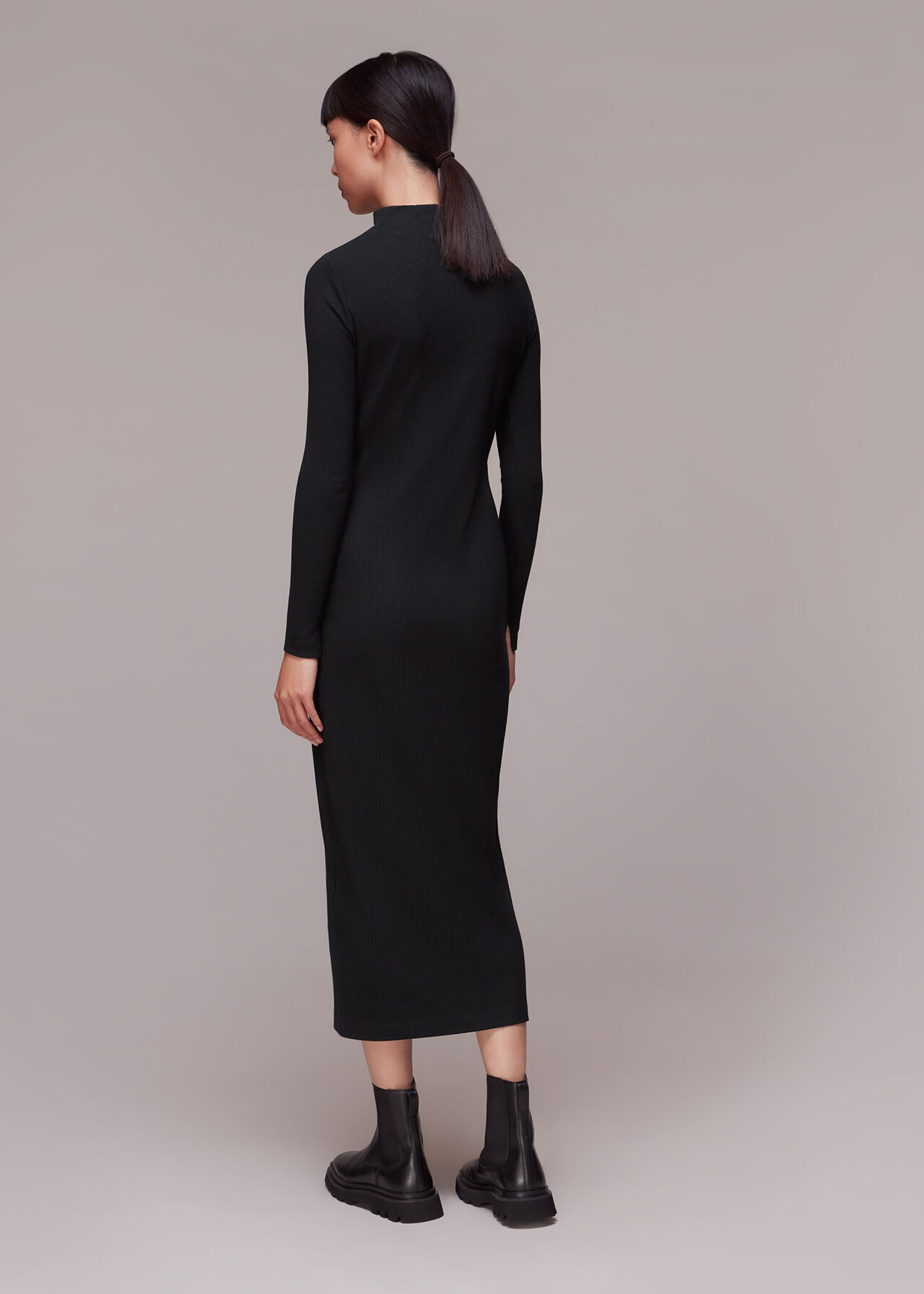 Rib Polo Jersey Dress