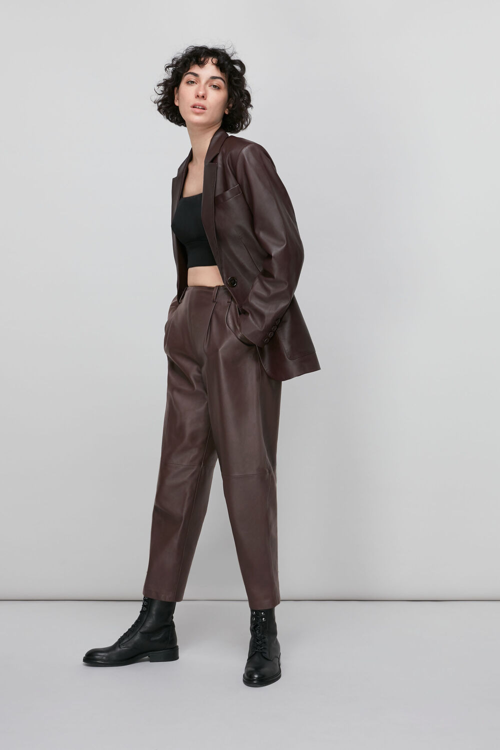 Leather Tapered Trouser