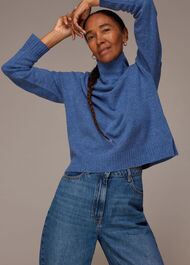 Wool Split Funnel Neck Jumper