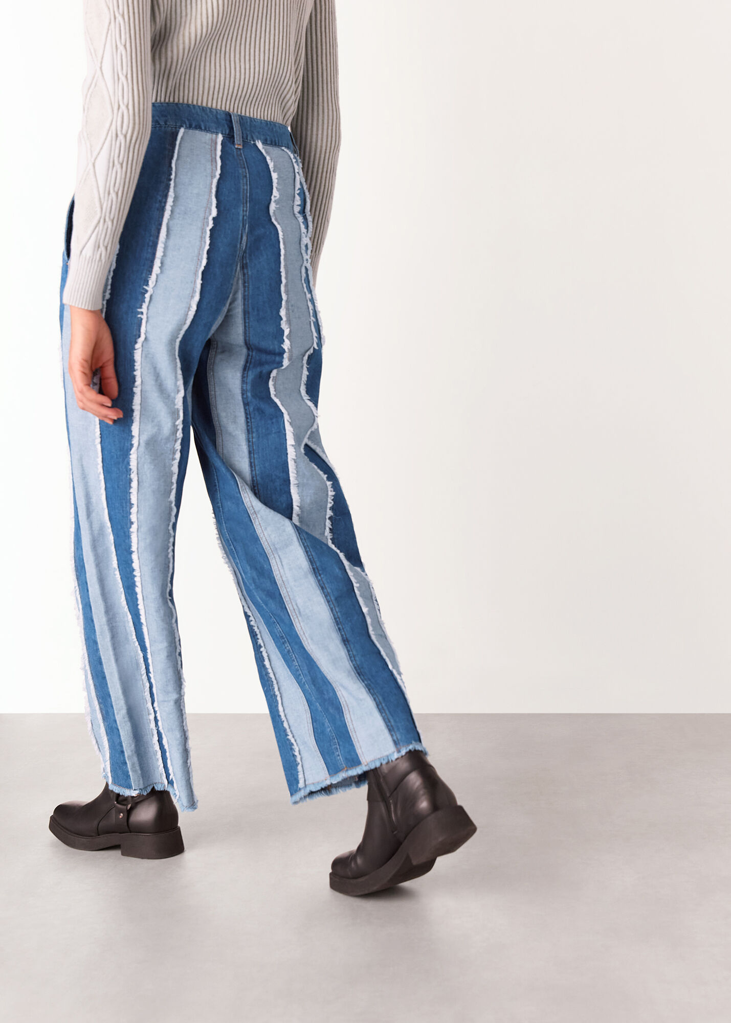 Denim Macie Vertical Patchwork Jean | WHISTLES | Whistles US | Denim Macie Vertical Patchwork Jean | WHISTLES | Whistles US |