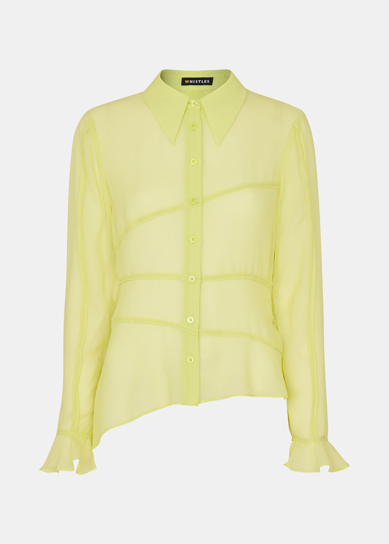 Fallon Seam Detail Silk Shirt