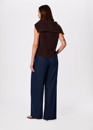 Wide Leg Hopsack Trouser
