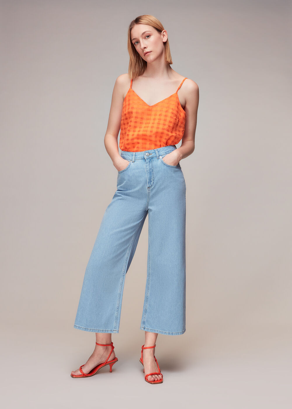 Seersucker Cami Top