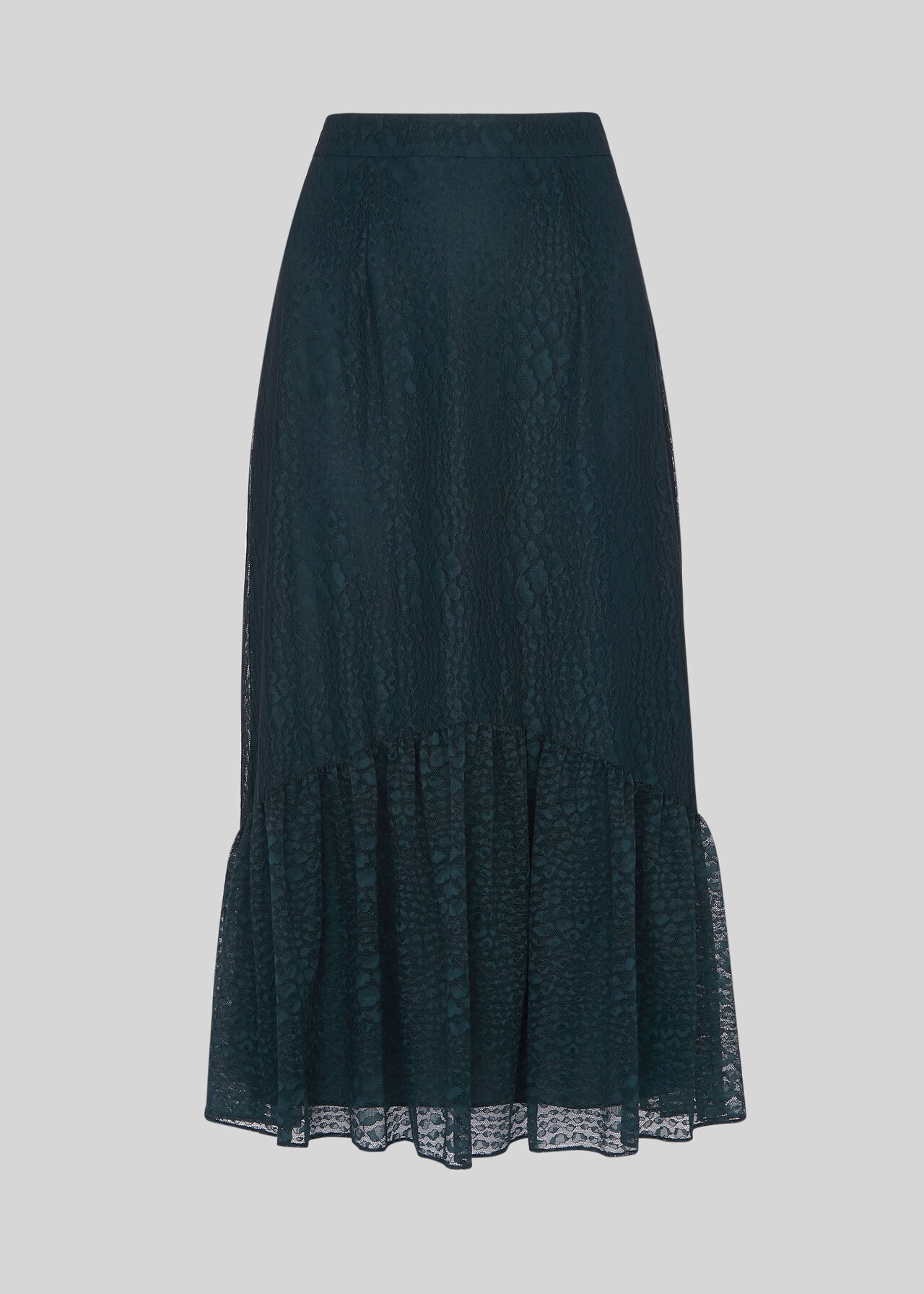 Ellis Animal Lace Skirt Dark Green