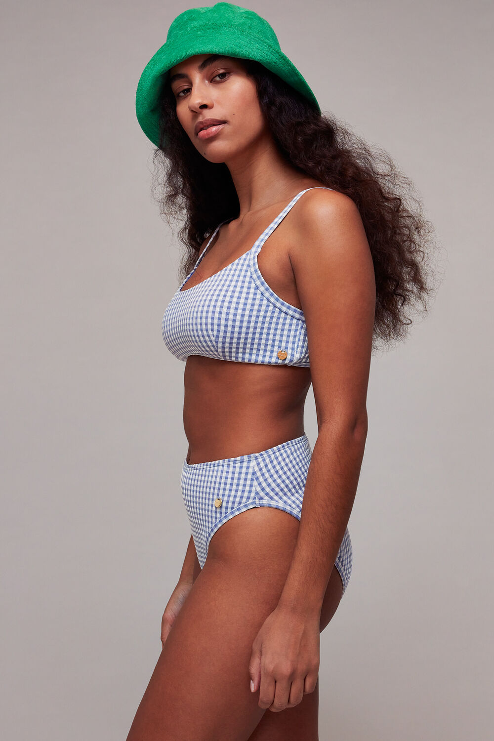 Gingham Texture Bikini Bottom