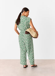 Petite Abstract Squares Jumpsuit