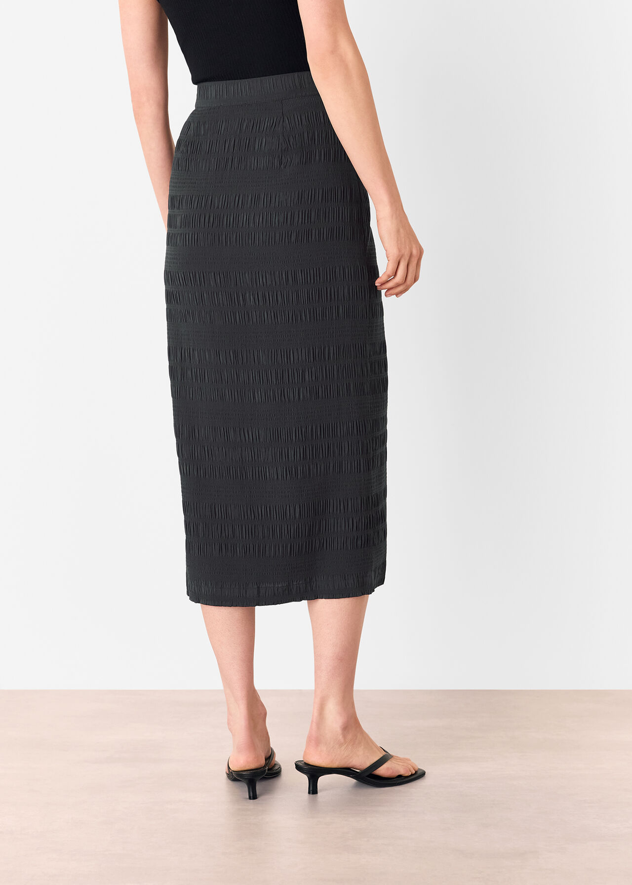 Sienna Plisse Midi Skirt