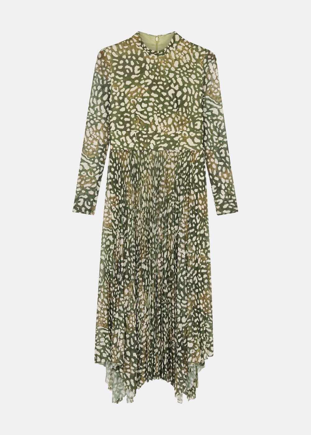 Animal Tiered Mesh Dress