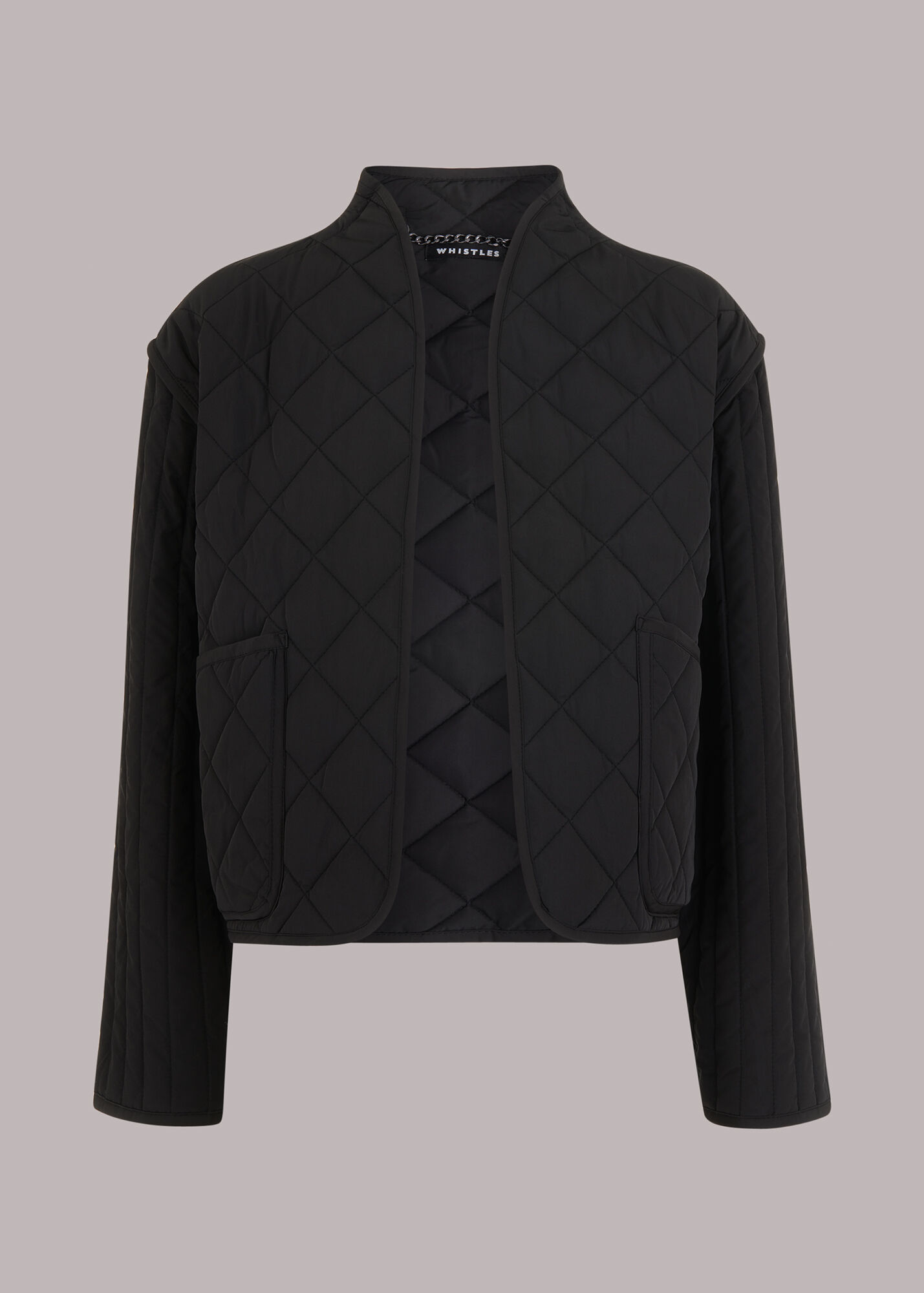Black Lydia Quilted Jacket WHISTLES
