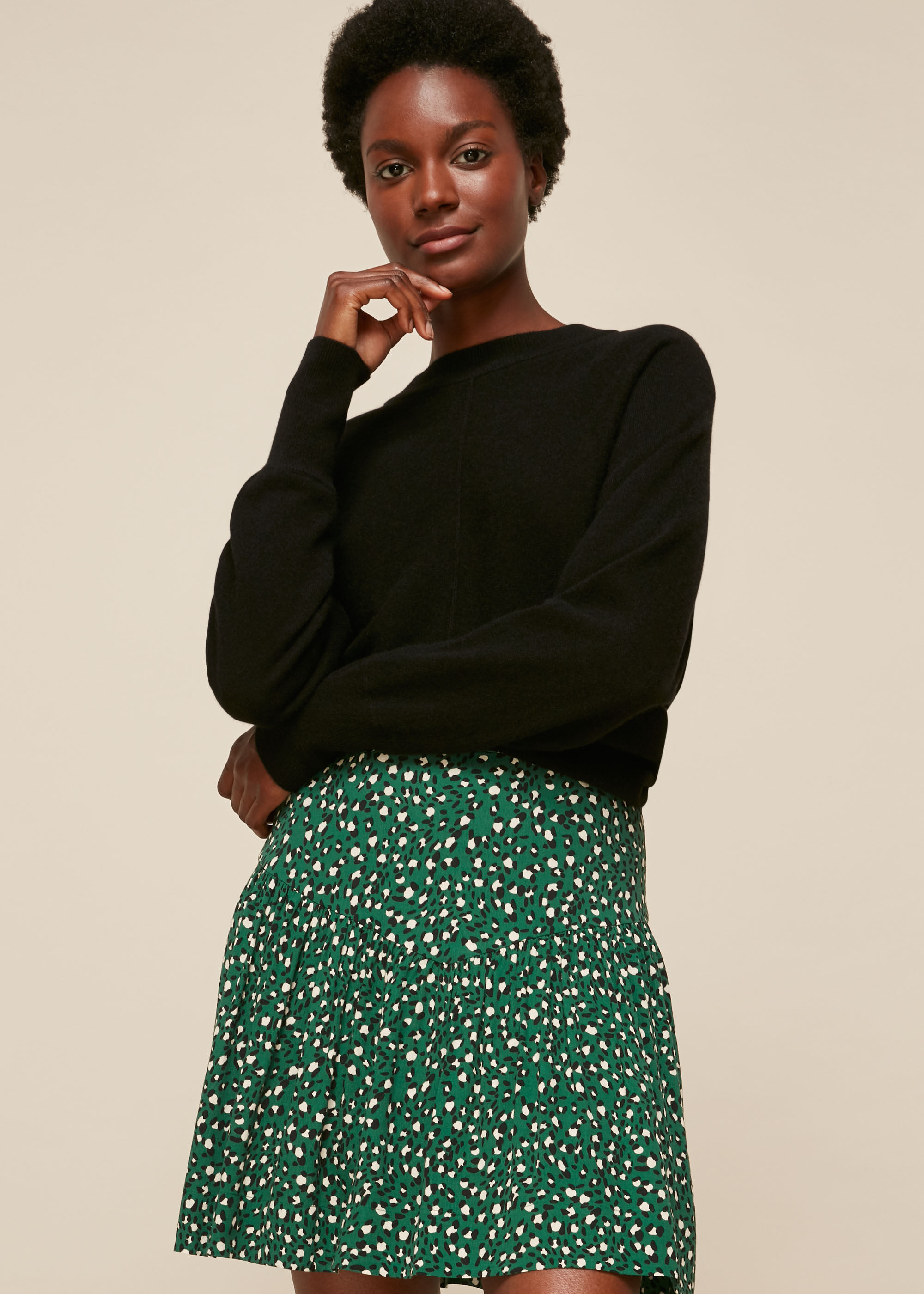 Leopard print flippy mini skirt clearance