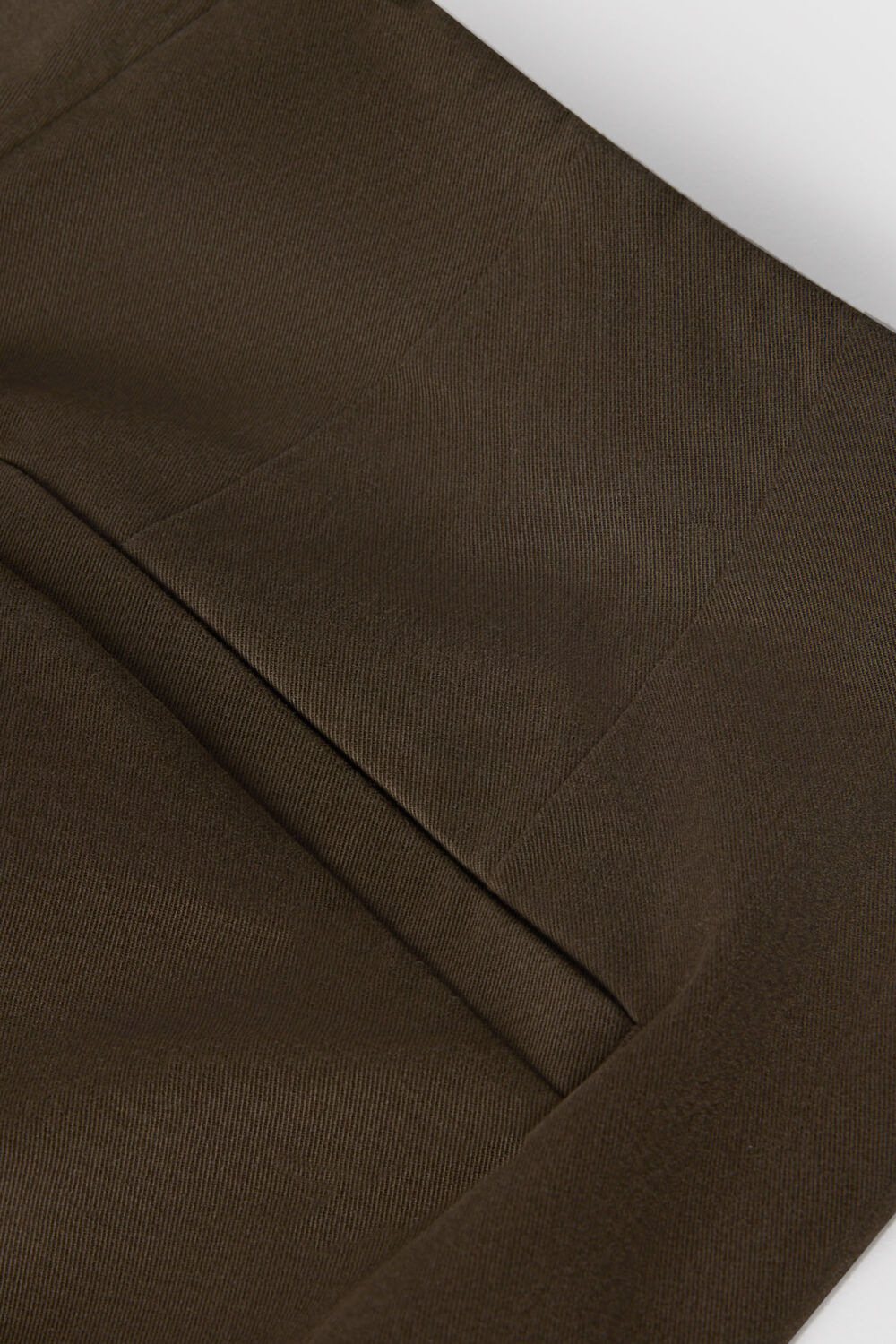 Khaki Pintuck Kickflare Trouser